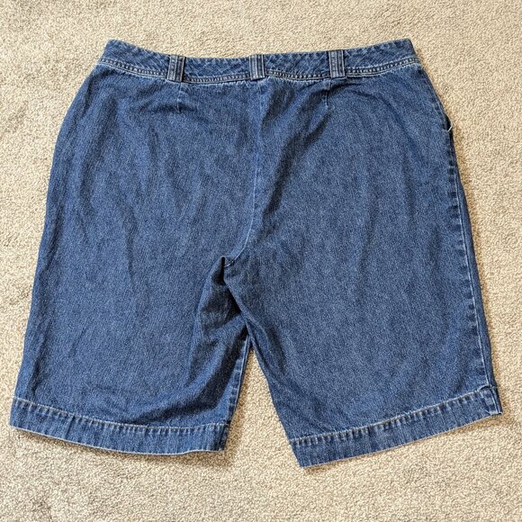 BAMBOO TRADERS Blue 100% Cotton Denim High Rise Bermuda Shorts; Size 20W - Picture 2 of 4